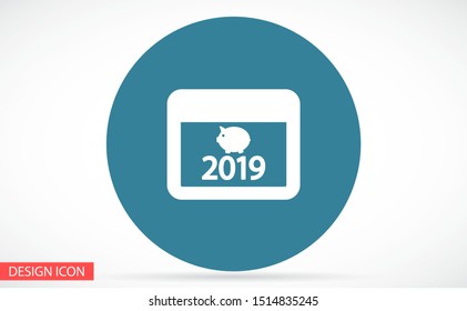 calendar 2019 Icon vector. lorem ipsum Flat Design JPG