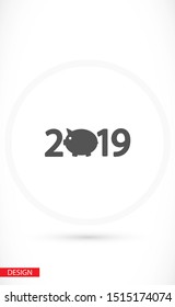 calendar 2019 Icon vector. lorem ipsum Flat Design JPG