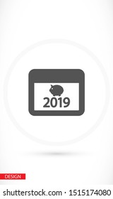 calendar 2019 Icon vector. lorem ipsum Flat Design JPG