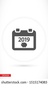 calendar 2019 Icon vector. lorem ipsum Flat Design JPG