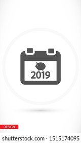 calendar 2019 Icon vector. lorem ipsum Flat Design JPG