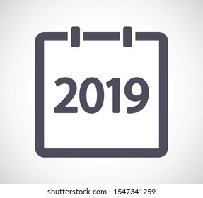 calendar 2019 Icon vector. lorem ipsum Flat Design JPG