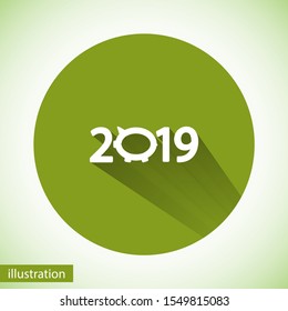 calendar 2019 Icon vector. lorem ipsum Flat Design JPG