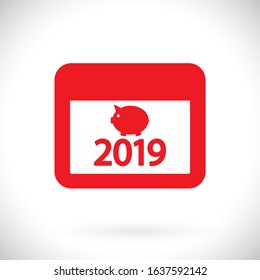 calendar 2019 Icon vector. lorem ipsum Flat Design JPG