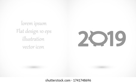 calendar 2019 Icon vector. lorem ipsum Flat Design JPG
