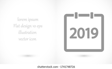 Symbol Vektor 2019. lorem ipsum flaches Design JPG