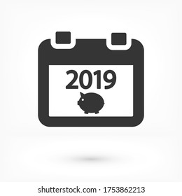 Kalender 2019 Symbolvektor. lorem ipsum flaches Design JPG
