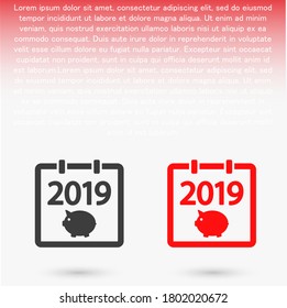 calendar 2019 Icon vector. lorem ipsum Flat Design JPG