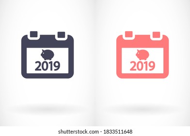 calendar 2019 Icon vector. lorem ipsum Flat Design JPG
