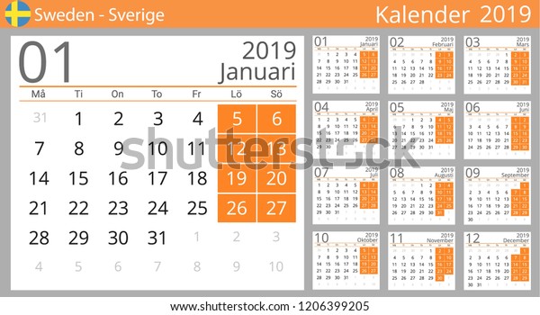 CALENDAR 2019 SVERIGE Calendar 2019 Sverige