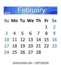calendar 2019 year. vector design