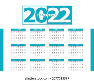 Calendar from 2020 to 2025 years template. Calendar mockup design in black and white colors, holidays in red colors, week starts on sunday. Vector