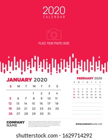 Calendar 2020 design, Vector Calendar