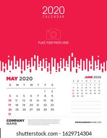 Calendar 2020 design, Vector Calendar