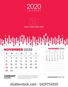 Calendar 2020 design, Vector Calendar
