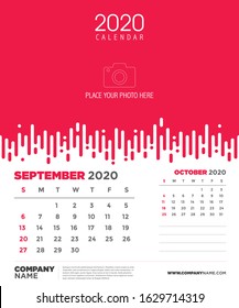 Calendar 2020 design, Vector Calendar