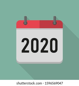 Calendar for 2020 in a flat style. Calendar icon. New Year. Vector illustration