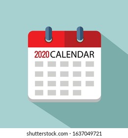 Calendar 2020 icon. Vector EPS 10