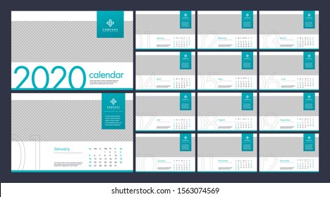 Calendar 2020 Template Design. Modern and Simple Useful, Editable Premium Calendar Design