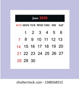 Calendar 2020 vector illustration on eps 10
