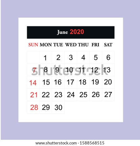 Calendar 2020 vector illustration on eps 10
