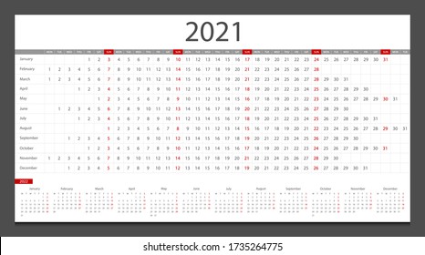 Calendar 2021, calendar 2022 week start Monday corporate design planner template.