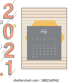 Kalender für 2021 mit Hintergrund