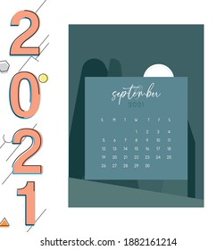 calendar for 2021 with background