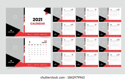 Calendar 2021, Creative and unique design for corporate office