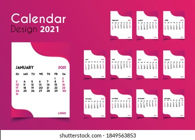 Calendar 2021 Design Images,Photo & Vector