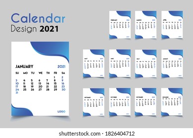 calendar 2021 design template,photo & vector