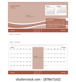 Calendar 2021 Desktop January February Template