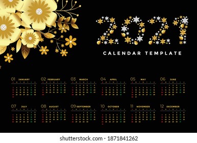 Calendar 2021 Professional design template