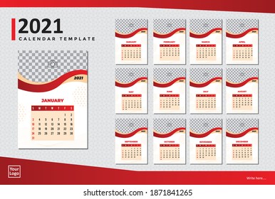 Calendar 2021 Professional design template