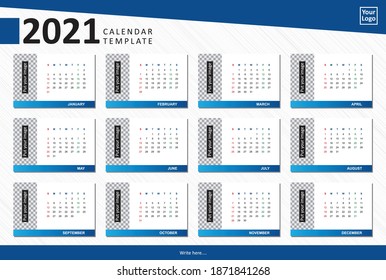 Calendar 2021 Professional design template