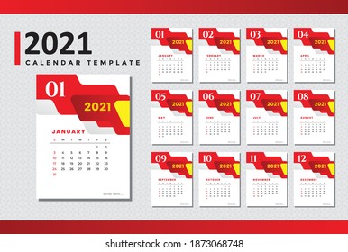 Calendar 2021 Professional design template