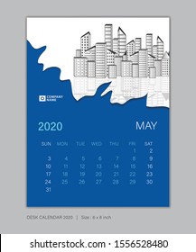 Calendar 2021 template, Calendar 2020 template, MAY, Desk Calendar for 2020 year, week start on sunday, planner design, wall calendar, Poster, flyer, stationery, printing, vertical page