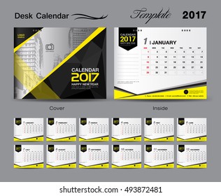 Calendar 2021 template, Desk Calendar 2017 Vector Design Template,Big set of Months, business calendar, business cover, Black cover, vintage design