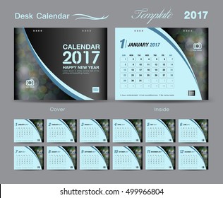 Calendar 2021 template, Desk Calendar 2017 Vector Design Template,Big set of Months, business calendar, business cover, Black cover, vintage design