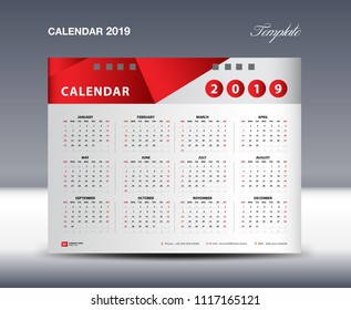 Calendar 2021 template, Desk Calendar 2019 Template vector, Week starts Sunday, Stationery design, flyer design vector, printing media creative idea design, red polygonal background concept