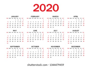 Calendar 2021 template, Desk Calendar 2020 template layout, red Concept, business brochure flyer, print media, advertisement, Simple design template, wall calendar, vector