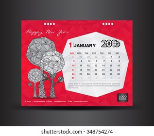 Calendar 2021 template January. Desk Calendar, 2016 Calendar, template design, Calendar Design, printing, polygon tree vector