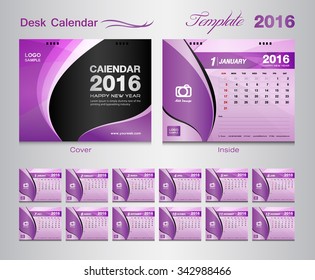 Calendar 2021 template, set Purple Desk Calendar 2016 Vector Design Template,Big set of Months, business calendar, business cover, Purple cover, vintage design