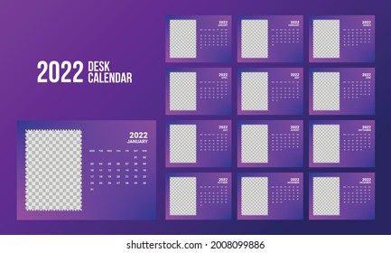 Calendar 2022 planner corporate template design set. Week starts on Monday. template for annual calendar 2022