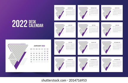 Calendar 2022 planner corporate template design set. Week starts on Monday. template for annual calendar 2022