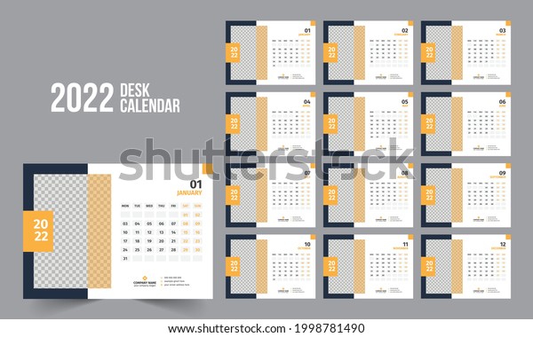 Calendar 2022 planner\
corporate template design set. Week starts on Monday. template for\
annual calendar 2022