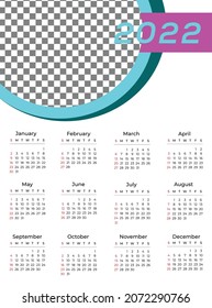 CALENDAR 2022 WITH SUNDAY START 