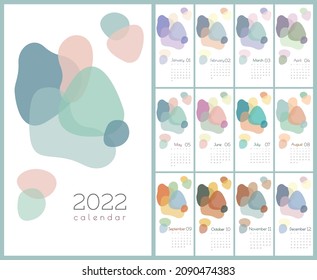 Calendar 2022. Wallpapers for mobile screens