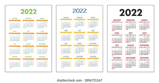 Pocket Calendar 2022 Calendario Enero Stock Illustrations, Images & Vectors | Shutterstock