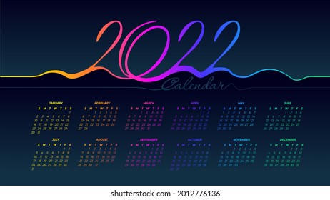 Calendar 2022 year set. Vector template. Simple planner design. January, February, March, April, May, June, July, August, September, October, November, December. Calendar infographic, web banner.